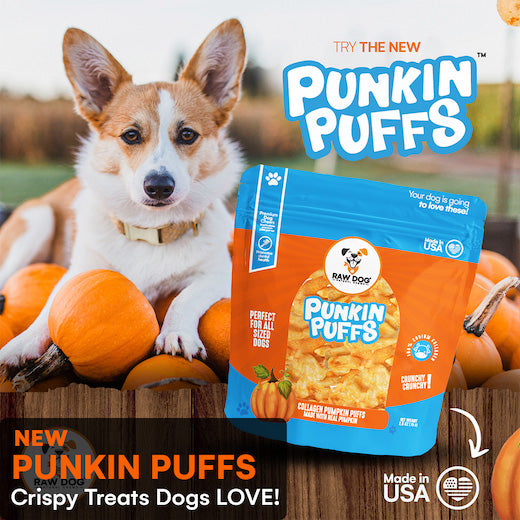 NEW Collagen Punkin Puffs - A Crispy Treat Dogs Love!