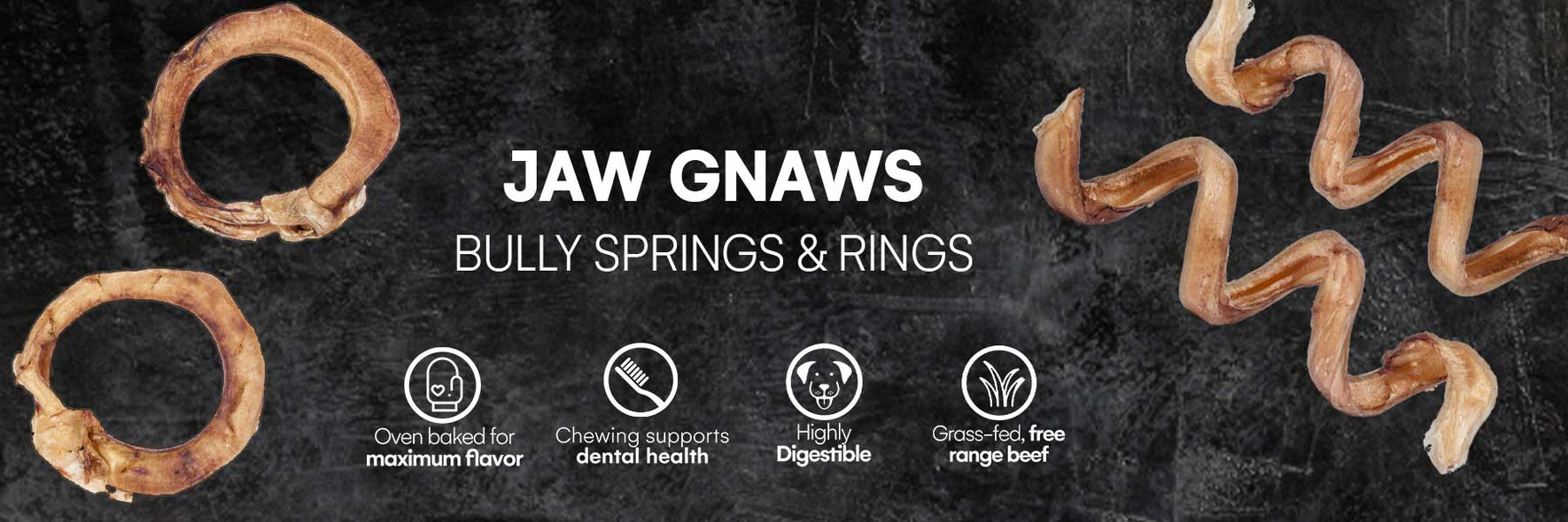 Healthy Bully Springs and Chew Ring Dog Treats RAW DOG CHEWS