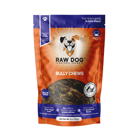 Raw Dog Chews 8oz bag Bully Chews