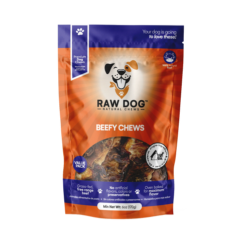 Raw Dog Chews bag Beefy Chews